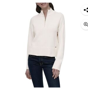 (5)DKNY Womens Quater Zip Sweater
